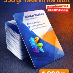 Profesyonel Kartvizit Tasarımı ve Baskı Hizmeti | Kurumsal & Özel Tasarım Kartvizit 350gr 2.000 Adet Çift Yön