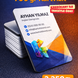 Kabartmalı Oval Kesim 700 gr 1.000 Adet Çift Yön Profesyonel Kartvizit Tasarımı ve Baskı Hizmeti